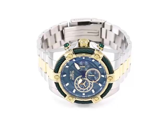 Invicta Bolt 25519 Herrenuhr - Quarzwerk - Edelstahl mit gr&uuml;nem Zifferblatt - 52 mm