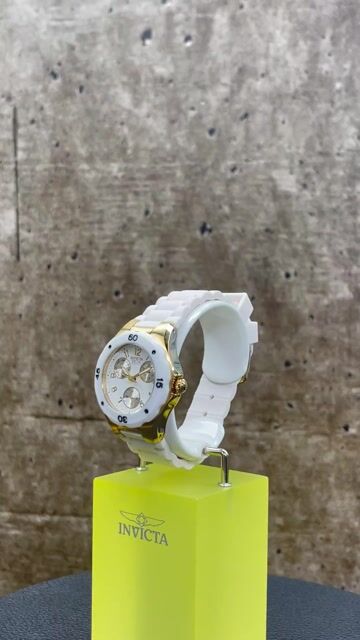 Invicta Angel 18796 Reloj de Mujer - Movimiento de Cuarzo - Acero Inoxidable con Esfera Blanca - 38 mm