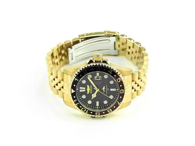 Invicta Pro Diver 30622 Zegarek Męski - Mechanizm Kwarcowy - Stal Nierdzewna z Czarną Tarcza - 43 mm