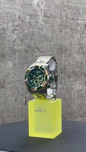 Invicta Pro Diver - SCUBA 25857 Orologio da uomo - Movimento al quarzo - Acciaio inossidabile con quadrante verde - 50 mm