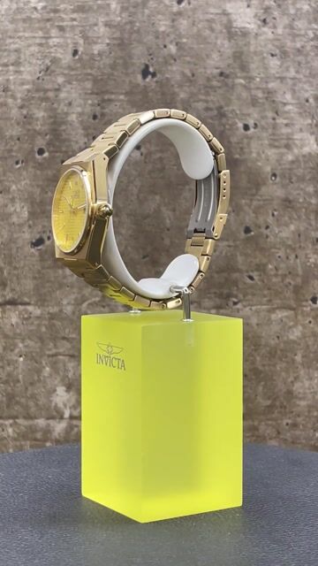 Invicta Speedway 48398 Herren Uhr - Quartz Bewegung - Edelstahl mit Golden Zifferblatt - 40 mm
