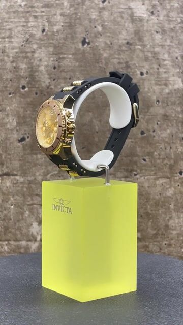 Invicta BLU 36909 Rel&oacute;gio Feminino - Movimento de Quartzo - A&ccedil;o Inoxid&aacute;vel com Mostrador Dourado - 39 mm