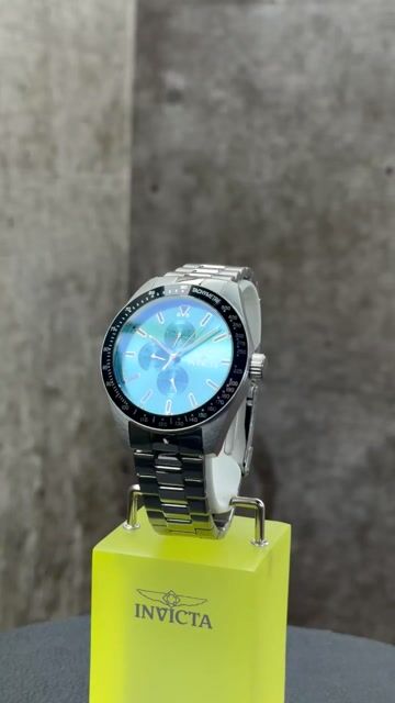 Invicta Aviator 48859 Reloj de Hombre - Movimiento de Cuarzo - Acero Inoxidable con Esfera Azul - 45 mm