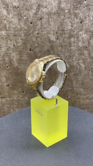 Invicta Pro Diver 9010OB Rel&oacute;gio Masculino - Movimento Autom&aacute;tico - A&ccedil;o Inoxid&aacute;vel com Mostrador Dourado - 40 mm