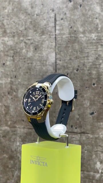Invicta Angel 17486 Reloj de Mujer - Movimiento de Cuarzo - Acero Inoxidable con Esfera Negra - 38 mm