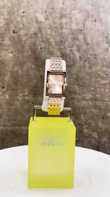 Invicta Angel 48145 Montre Femme - Mouvement Quartz - Acier Inoxydable avec Cadran Or Rose - 19 mm