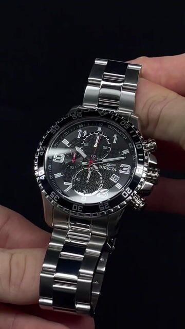 Invicta Specialty 14875 Rel&oacute;gio Masculino - Movimento de Quartzo - A&ccedil;o Inoxid&aacute;vel com Mostrador Preto - 45 mm