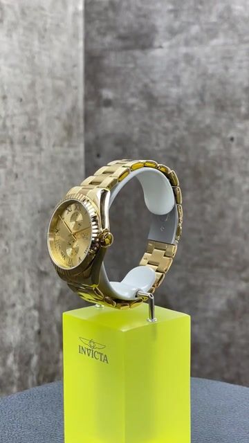 Invicta Specialty 47431 Rel&oacute;gio Masculino - Movimento Quartz - A&ccedil;o Inoxid&aacute;vel com Mostrador Dourado - 43 mm