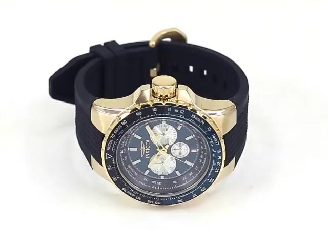 Invicta Aviator 33031 Men's Watch - Quartz Movement - Stainless Steel with Blue Dial - 50 mm
