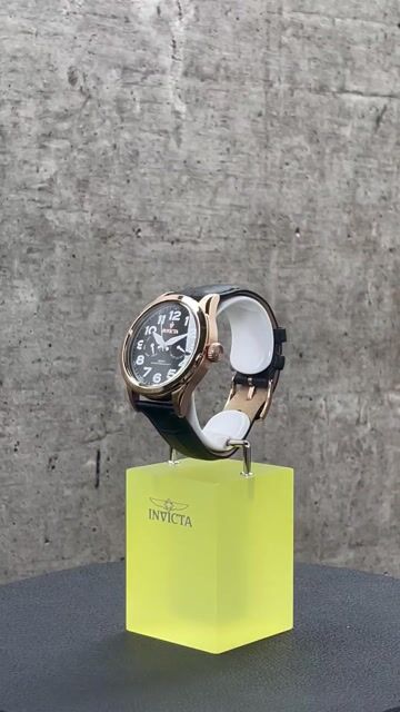 Invicta Vintage 11742 Reloj para Hombre - Movimiento de Cuarzo - Acero Inoxidable con Esfera Negra - 45 mm