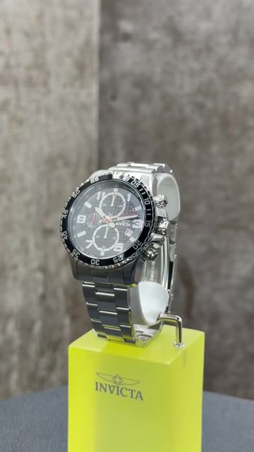 Invicta Specialty 14875 Rel&oacute;gio Masculino - Movimento de Quartzo - A&ccedil;o Inoxid&aacute;vel com Mostrador Preto - 45 mm
