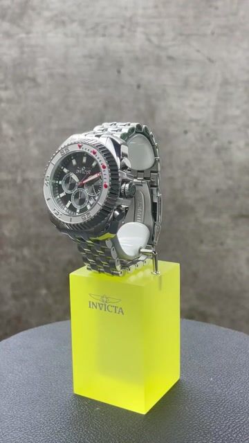 Invicta Coalition Forces 49784 Herren Uhr - Quartz Bewegung - Edelstahl mit Schwarzem Zifferblatt - 50 mm