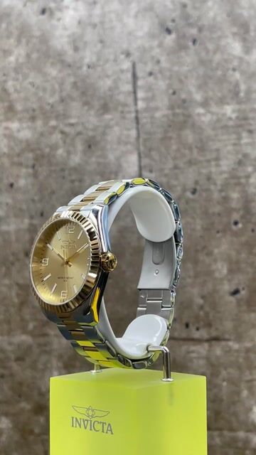 Invicta Specialty 47457 Rel&oacute;gio Masculino - Movimento de Quartzo - A&ccedil;o Inoxid&aacute;vel com Mostrador Dourado - 43 mm