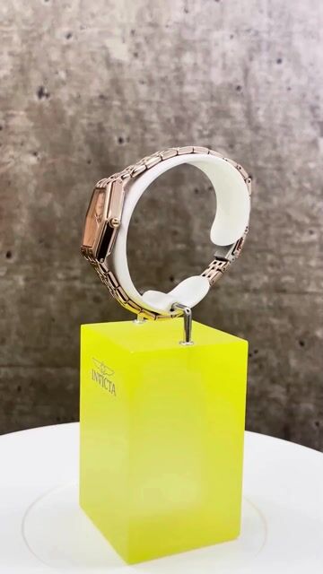 Invicta Angel 48129 Reloj de Mujer - Movimiento de Cuarzo - Acero Inoxidable con Esfera de Oro Rosa - 20 mm
