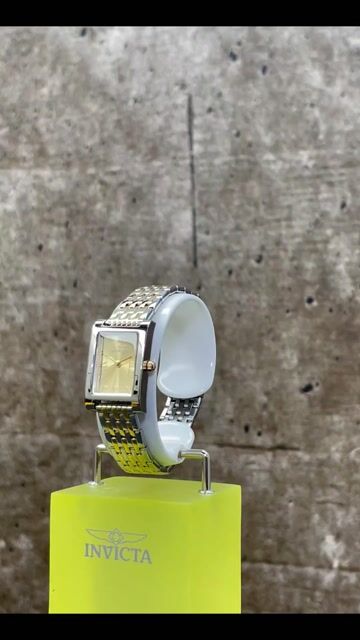 Invicta Angel 48144 Montre Femme - Mouvement Quartz - Acier Inoxydable avec Cadran Dor&eacute; - 19 mm