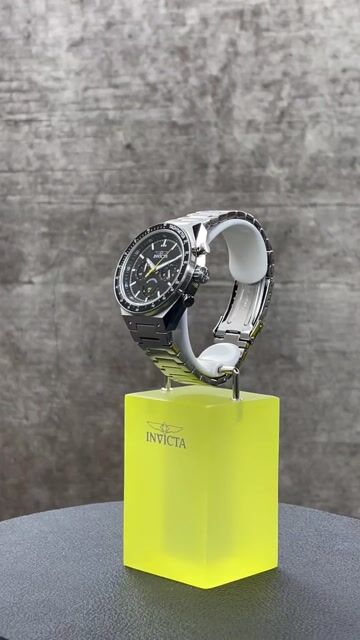 Invicta Speedway 49376 Herrenuhr - Quarzwerk - Edelstahl mit schwarzem Zifferblatt - 44 mm