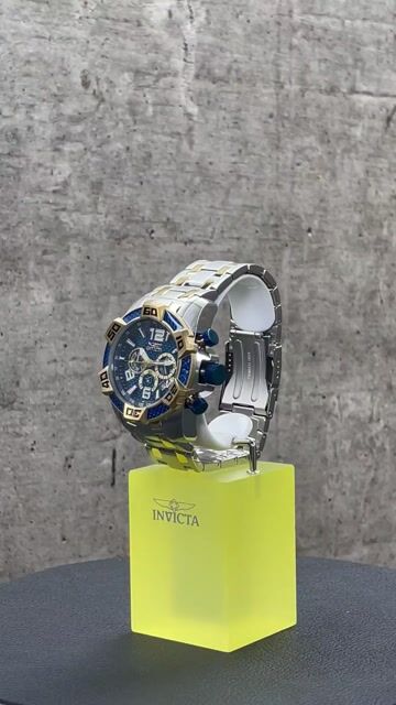 Invicta Pro Diver - SCUBA 25855 Reloj de hombre - Movimiento de cuarzo - Acero inoxidable con esfera azul - 50 mm
