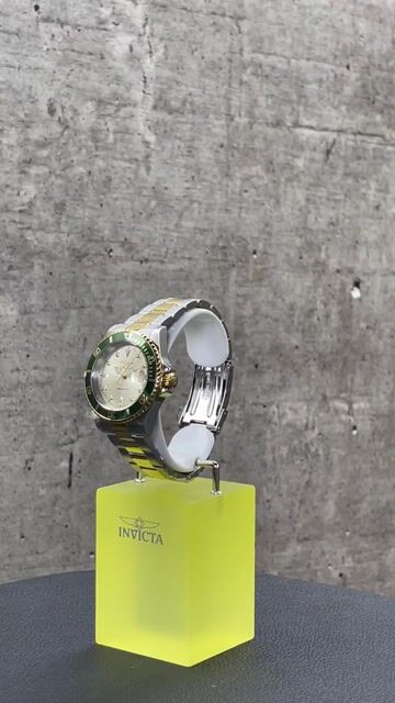 Invicta Pro Diver 47395 Herren Uhr - Automatik Bewegung - Edelstahl mit Goldenem Zifferblatt - 40 mm