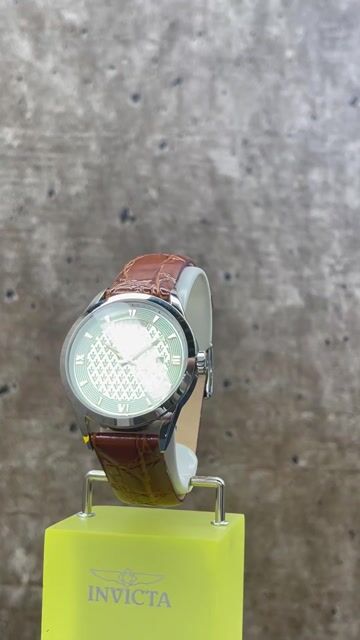 Invicta Vintage 44259 Watch - Quartz Movement - Stainless Steel with Green Dial - 40 mm