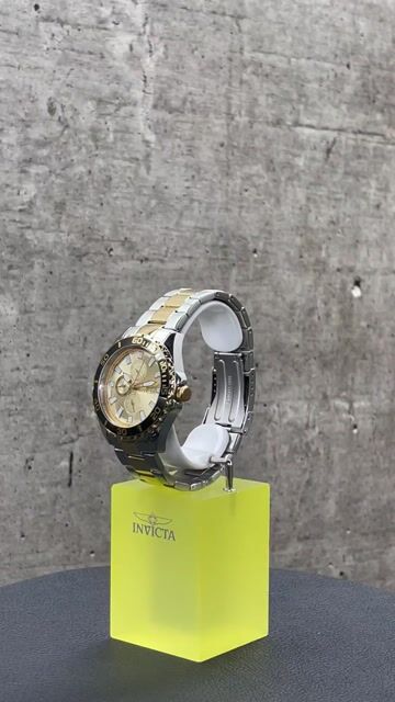 Invicta Pro Diver 47579 Men's Watch - Quartz Movement - Stainless Steel with Gold Dial - 46 mm