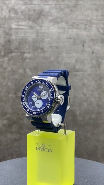 Invicta Aviator 39266 Men's Watch - Quartz Movement - Stainless Steel with Blue Dial - 50 mm