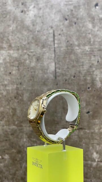 Invicta Wildflower 48235 Orologio da donna - Movimento al quarzo - Acciaio inossidabile con quadrante dorato - 32 mm