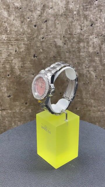Invicta Angel 19874 Rel&oacute;gio Feminino - Movimento de Quartzo - A&ccedil;o Inoxid&aacute;vel com Mostrador de P&eacute;rola - 40 mm