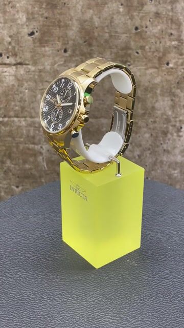 Invicta Specialty 0382 Herrenuhr - Quarzwerk - Edelstahl mit schwarzem Zifferblatt - 48 mm