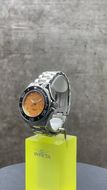 Invicta Pro Diver 49641 Reloj de Hombre - Movimiento de Cuarzo - Acero Inoxidable con Esfera Naranja - 48 mm