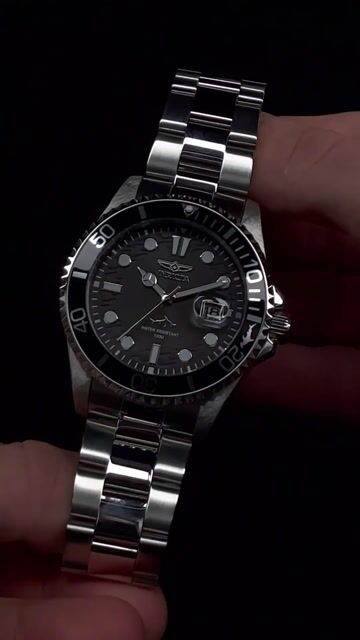 Invicta Pro Diver 30018 Orologio da Uomo - Movimento al Quarzo - Acciaio Inossidabile con Quadrante Nero - 43 mm