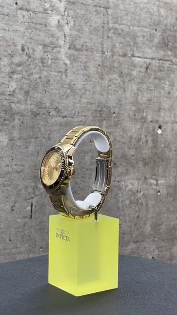 Invicta Pro Diver 46140 Men's Watch - Quartz Movement - Stainless Steel with Gold Dial - 45 mm
