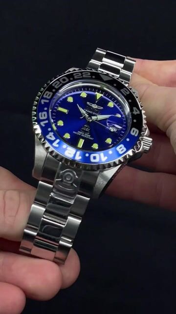 Invicta Grand Diver 21865 Reloj para Hombre - Movimiento Autom&aacute;tico - Acero Inoxidable con Esfera Azul - 47 mm
