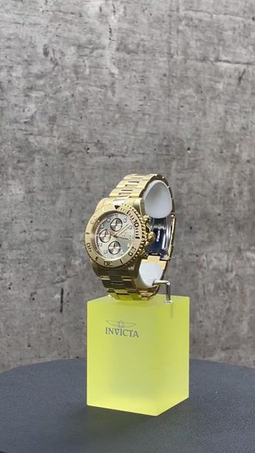 Invicta Pro Diver 1774 Reloj para Hombre - Movimiento de Cuarzo - Acero Inoxidable con Esfera Dorada - 43 mm