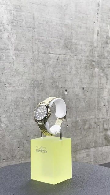 Invicta Wildflower 47324 Orologio da Donna - Movimento al Quarzo - Acciaio Inossidabile con Quadrante Nero - 32 mm