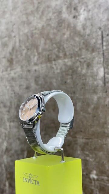 Invicta Wildflower 46337 Reloj de Mujer - Movimiento de Cuarzo - Acero Inoxidable con Esfera Rosa - 32 mm