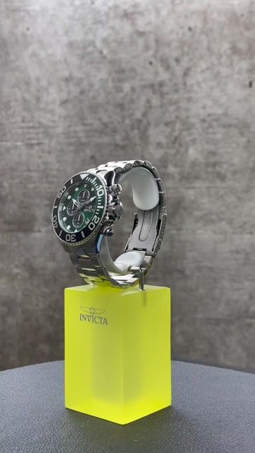Invicta Grand Diver 48586 Orologio da Uomo - Movimento al Quarzo - Acciaio Inossidabile con Quadrante Verde - 52 mm
