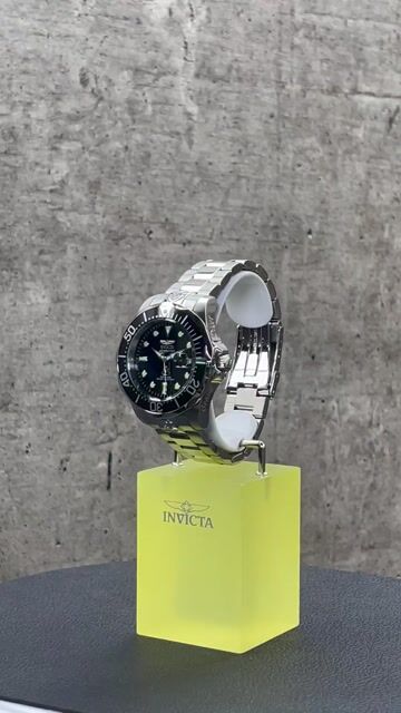 Invicta Grand Diver 3044 Rel&oacute;gio Masculino - Movimento Autom&aacute;tico - A&ccedil;o Inoxid&aacute;vel com Mostrador Preto - 47 mm