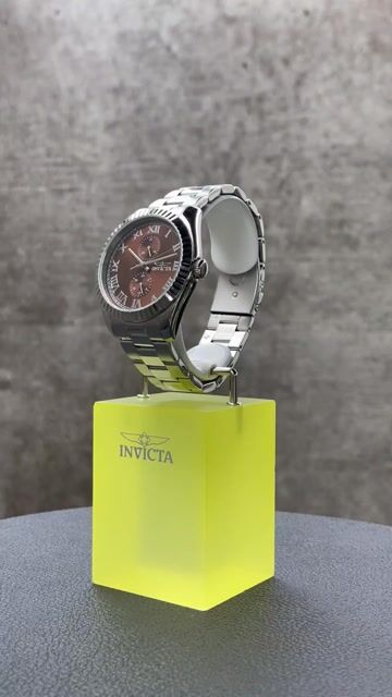 Invicta Specialty 47424 Rel&oacute;gio Masculino - Quartz Movement - A&ccedil;o Inoxid&aacute;vel com Mostrador Marrom - 43 mm