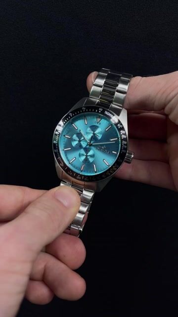 Invicta Aviator 48859 Reloj de Hombre - Movimiento de Cuarzo - Acero Inoxidable con Esfera Azul - 45 mm