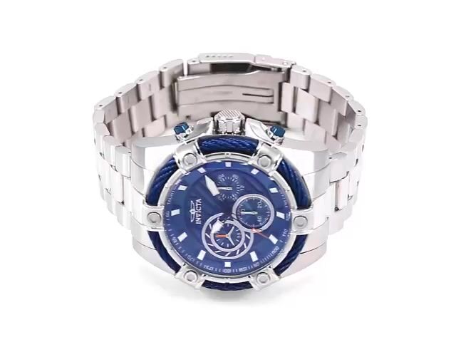 Invicta Bolt 25513 Rel&oacute;gio Masculino - Movimento de Quartzo - A&ccedil;o Inoxid&aacute;vel com Mostrador Azul - 52 mm