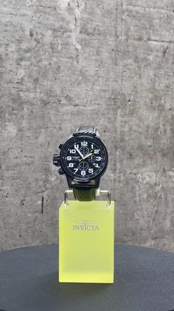 Invicta I-Force 3332 Rel&oacute;gio Masculino - Movimento Quartz - A&ccedil;o Inoxid&aacute;vel com Mostrador Preto - 46 mm
