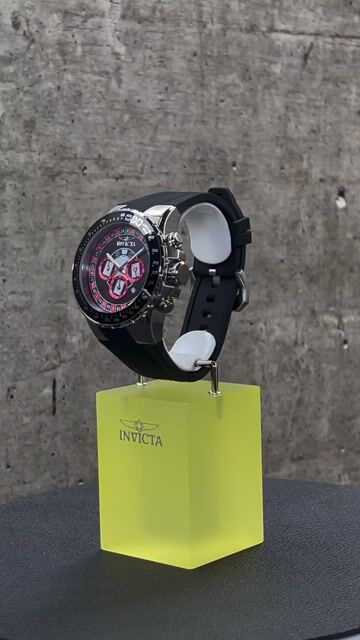Invicta Aviator 49850 Reloj de Hombre - Movimiento de Cuarzo - Acero Inoxidable con Esfera Roja - 50 mm