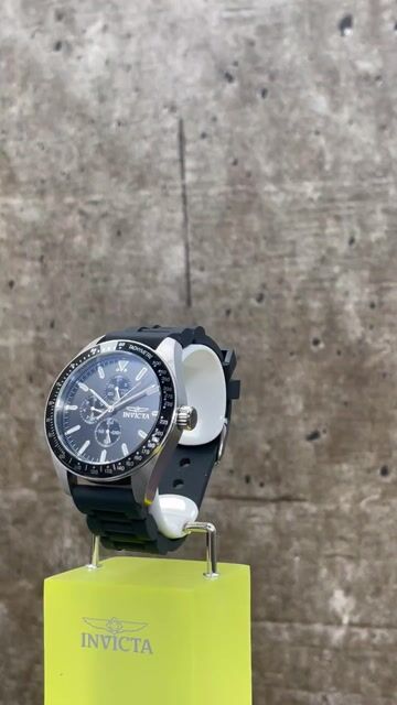 Invicta Aviator 38402 Men's Watch - Quartz Movement - Stainless Steel with Black Dial - 45 mm